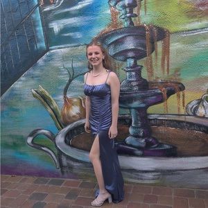 Light blue prom dress